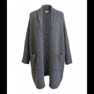 Crea Concept Oversized Wool Alpaca Open Cardigan Texture Architectural Sweater